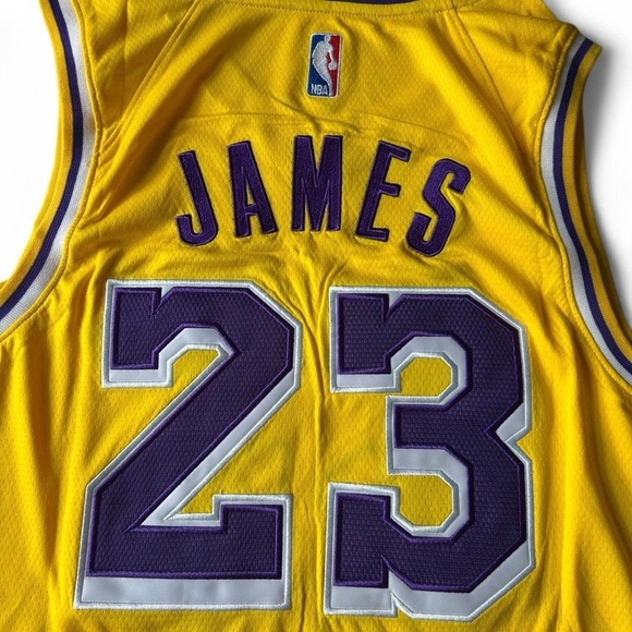 NWT- LeBron James Los Angeles Lakers Gold Jersey #23- Men's 54 (XL) - Picture 2 of 7
